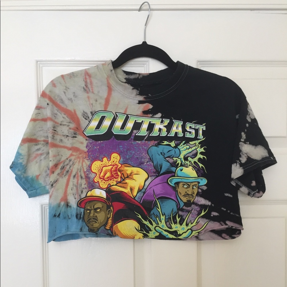 Outkast Tie Dye Cropped Shirt (Top)
